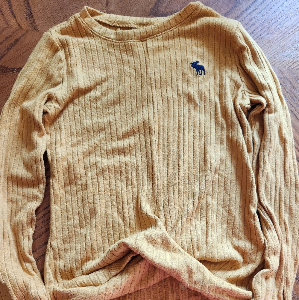 Abercrombie Kids 9/10 girls yellow long sleeve shirt